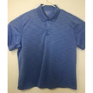 Saddlebred Mens Comfort Performance Moisture Wicking Grid Polo Shirt Blue XL